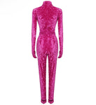 Velour Pink Jumpsuit