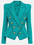 Tailored Tassel Fringed Tweed Blazer