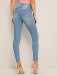 Ripped  Faded Wash Jeggings - spiffy-fashion-boutique