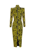 Velvet Leopard Midi Dress