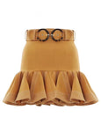 Camel Ruffle Skirt