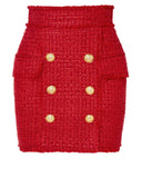 Tweed Red Skirt