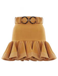 Camel Ruffle Skirt Set