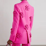 Neon Pink Blazer & Pants Sets