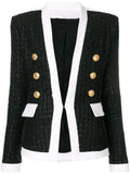 Tweed Black + White Blazer