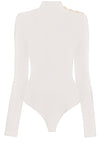 Ribbed Button Bodysuit