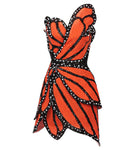 Butterfly Studded Sequins Mini Dress