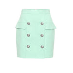 Sliver Button Skirt