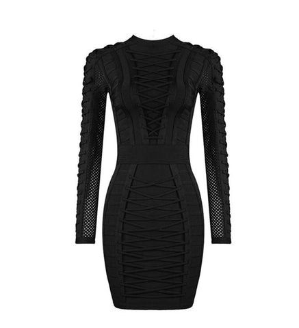 BODYCON LACE UP DRESS